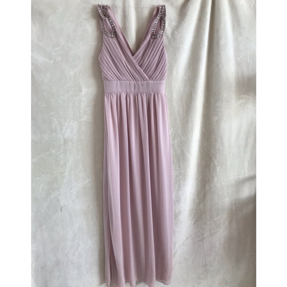 Maxi Bridesmaid Dress with Embellishments
